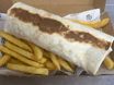 Spicy Beef Wrap and Chips